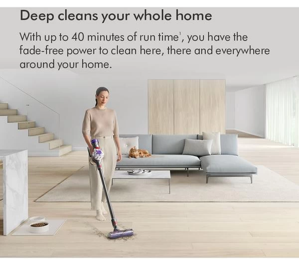 DYSON V8 Cordless Vacuum Cleaner - Silver Nickel 9 DYSON V8 Cordless Vacuum Cleaner - Silver Nickel - Image 7