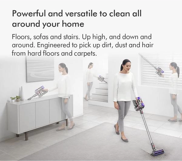DYSON V8 Cordless Vacuum Cleaner - Silver Nickel 10 DYSON V8 Cordless Vacuum Cleaner - Silver Nickel - Image 8