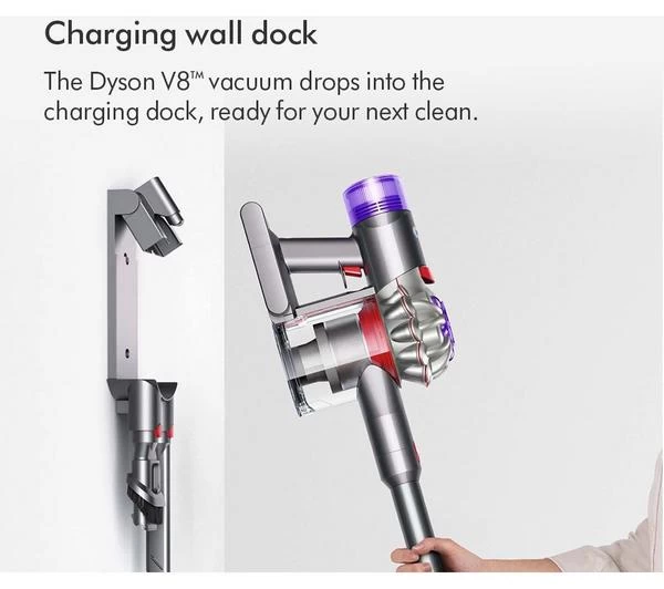 DYSON V8 Cordless Vacuum Cleaner - Silver Nickel 15 DYSON V8 Cordless Vacuum Cleaner - Silver Nickel - Image 13