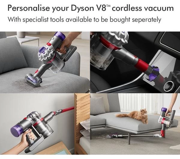 DYSON V8 Cordless Vacuum Cleaner - Silver Nickel 16 DYSON V8 Cordless Vacuum Cleaner - Silver Nickel - Image 14