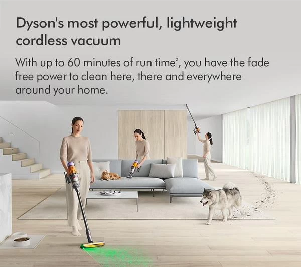 DYSON V12 Absolute Cordless Vacuum Cleaner - Nickel & Yellow 4 DYSON V12 Absolute Cordless Vacuum Cleaner - Nickel & Yellow - Image 2