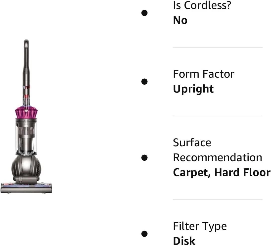 Dyson Ball Animal 2 Upright Corded Vacuum Cleaner: HEPA Filter, Height Adjustment, Self-Adjusting Cleaner Head, Telescopic Handle, Rotating Brushes, Fuchsia 4 Dyson Ball Animal 2 Upright Corded Vacuum Cleaner: HEPA Filter, Height Adjustment, Self-Adjusting Cleaner Head, Telescopic Handle, Rotating Brushes, Fuchsia - Image 2