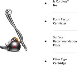 Dyson Big Ball Multi Floor Canister Vacuum, Yellow -Dyson Sale 51k7f0Pg8yL. AC SL1500