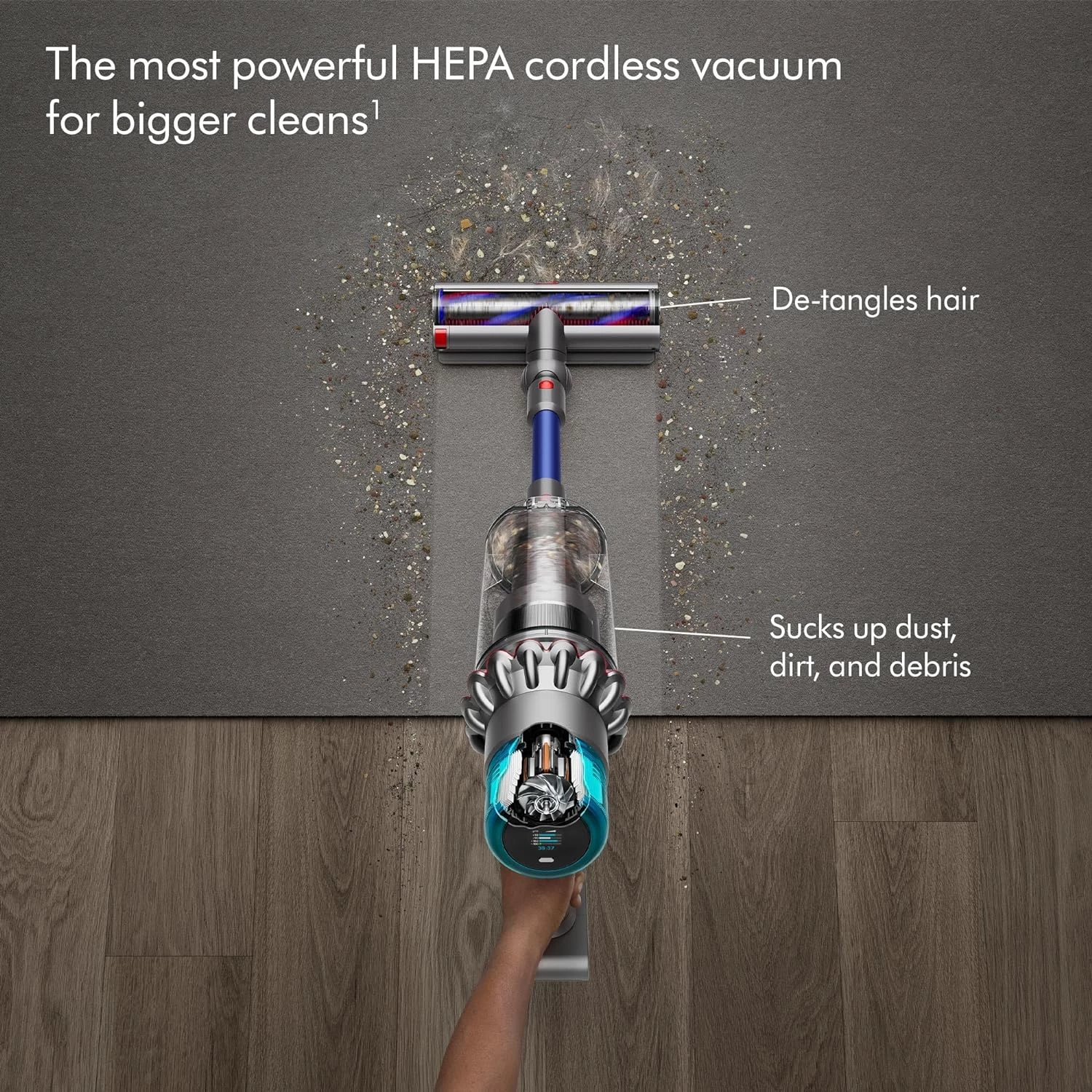 Dyson Gen5outsize Cordless Vacuum Cleaner, Nickel/Blue, Extra Large 5 Dyson Gen5outsize Cordless Vacuum Cleaner, Nickel/Blue, Extra Large - Image 3