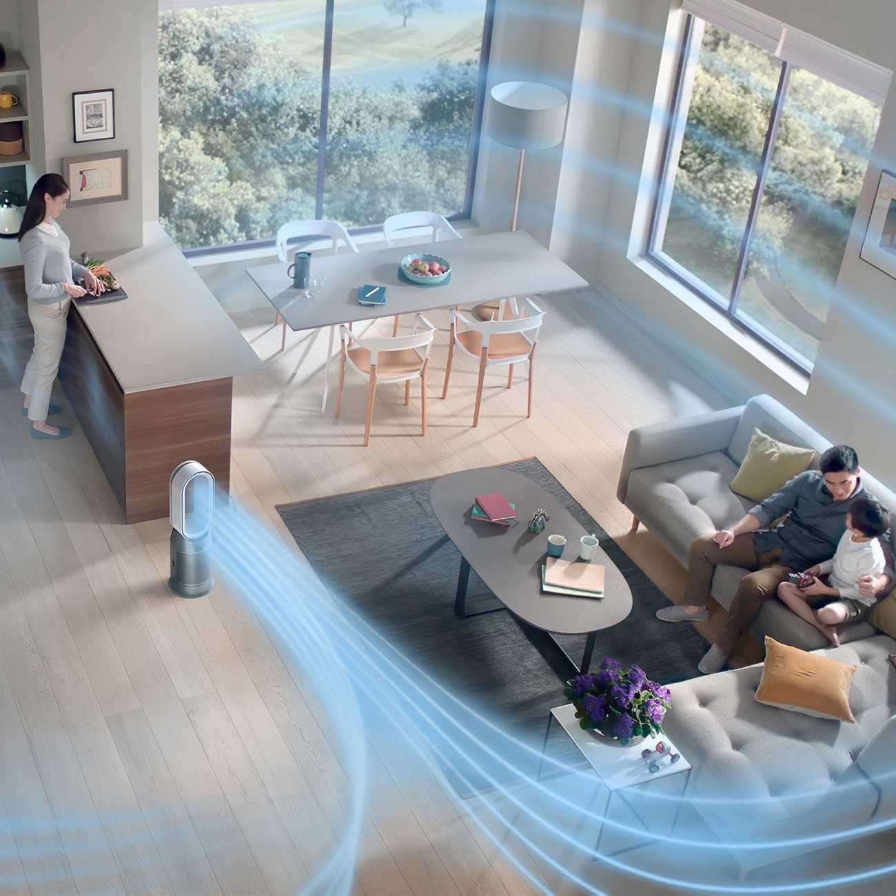 Dyson Hot+Cool HP07 White/Silver Air Purifying Heating Fan - 368960-01 9 Dyson Hot+Cool HP07 White/Silver Air Purifying Heating Fan - 368960-01 - Image 7